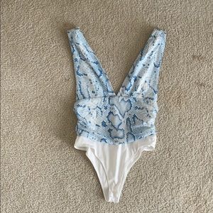 Snakeskin pattern bodysuit